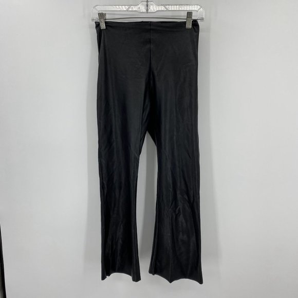 Commando Control Black Leather style Pants Medium - Picture 1 of 8